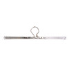 Ladies 3mm V-end silver tone stainless steel mesh watch band