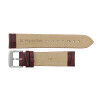 Burgundy Leather Watch Band 20mm Padded Alligator Grain Stitched 7 5/16 Inch Length