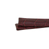Burgundy Leather Watch Band 20mm Padded Alligator Grain Stitched 7 5/16 Inch Length