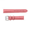 Pink Leather Watch Band 22mm Padded Alligator Grain Stitched 7 7/16 Inch Length