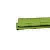 Green Leather Watch Band 18mm Padded Alligator Grain Stitched 7 5/16 Inch Length