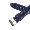12mm croco-grain watch band with hand-stitched loops and padding