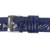 12mm croco-grain watch band with hand-stitched loops and padding