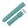 18MM Leather Watch Band Light Blue Stitched Alligator Grain