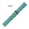 20MM Leather Watch Band Light Blue Stitched Alligator Grain