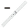 14mm white stitched alligator grain leather watch band