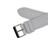 14mm white stitched alligator grain leather watch band
