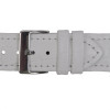 14mm white stitched alligator grain leather watch band