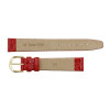 Red Leather Watch Strap 14mm Stitched Flat Croco Grain 6 13/16 Inch Length