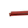 Red Leather Watch Strap 14mm Stitched Flat Croco Grain 6 13/16 Inch Length