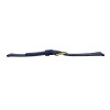Navy Blue Leather Watch Strap 12mm Stitched Flat Croco Grain 6 13/16 Inch Length
