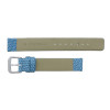 12mm Leather Watch Band Light Blue Flat Lizard Grain 6 7/8 Inch Length