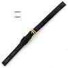 8mm Watch Band Black Leather Alligator Grain 6 15/16 Inch Length