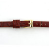 Leather Watch Band 10mm Brown Leather Alligator Grain 6 15/16 Inch Length