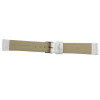 22mm Watch Band White Lizard Grain Leather 7 1/2 Inch Length