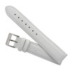 22mm Watch Band White Lizard Grain Leather 7 1/2 Inch Length