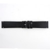 Waterproof Leather Watch Band 20mm Black With White Stitching 7 7/16 Inch Length