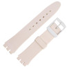 Off White Silicone Generic Swatch®  Watch Band 20mm Wide and Fits 17mm Notched Case 7 1/8 Inch Length