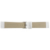 White Leather Watch Strap 18mm Padded Stitched Croco Grain 7 7/16 Inch Length