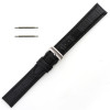 Black Leather Watch Band 26mm Padded Alligator Grain 9 Inch Length