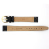 Black Watch Band Leather 12mm Gator Chrono Style 7 1/2 Inch Length