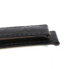 Black Watch Band Leather 12mm Gator Chrono Style 7 1/2 Inch Length