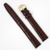 Brown Watch Band Leather 16mm Gator Chrono Style 8 1/8 Inch Length