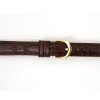 Brown Watch Band Leather 16mm Gator Chrono Style 8 1/8 Inch Length