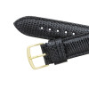 Hadley Roma Black 19mm Genuine Java Lizard Watch Band 7 7/16 Inch Length