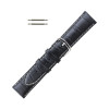 Hadley Roma Alligator Grain 20mm Black Italian Leather Watch Band  7 1/2 Inch Length