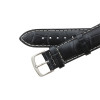 Hadley Roma Alligator Grain 21mm Black Italian Leather Watch Band 7 1/2 Inch Length