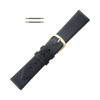 Hadley Roma 20mm Black Leather Watch Band 6 5/8 Inch Length
