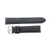 Hadley Roma Black Leather With Contrast Stitching 22mm Watch Band 8 5/8 Inch Length