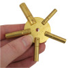 Clock Parts Bench Key Winder 5 Prong with Even Sizes