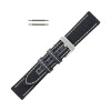 Hadley Roma Anti-Ballistic Material Watch Strap 20mm Black With White Stitching 7 3/4 Inch Length