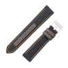 Hadley Roma Anti-Ballistic Material Watch Strap 24mm Black With Orange Stitching 7 3/4 Inch Length