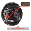 Hattori Japan Watch Movement PC22-6 Quartz Movements Overall Height 6.1mm