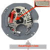 Hattori Japan 3 Hand Quartz Watch Movement VJ32 Date at 3:00