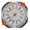 Hattori Japanese VX43 quartz watch movement with date display