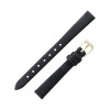 Hadley Roma Black 13mm Leather Watch Band 6 1/4 Inch Length