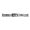 Tri Fold Clasp Metal Watch Band 20mm Silver Tone Stainless Steel