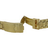 20 mm Yellow Gold Tone Metal Watch Band With Tri Fold Clasp