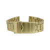 20 mm Yellow Gold Tone Metal Watch Band With Tri Fold Clasp