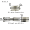 Trifold Stainless Steel Watch Band Single Side Button Style Clasp with Open End Band Attachment Assortment 6 pieces