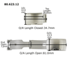 Trifold Stainless Steel Watch Band Single Side Button Style Clasp with Open End Band Attachment Assortment 6 pieces