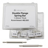 Watch Band Pins 1.50mm Thin Double Flanged Nickel Plated Spring Bar Assortment 150 Pieces