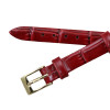 6mm Watch Band Red Leather Alligator Grain