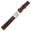 Example On Watch of Stainless Steel Tri Fold with Push Button Clasps for Leather Bands