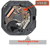 Hattori Japan Quartz Watch Movement VX43B With Black Day and Date Dials