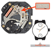Hattori Japan 3 Hand Quartz Watch Movement VX3P Date at 6:00, Day at 12:00 Overall Height 5.1mm